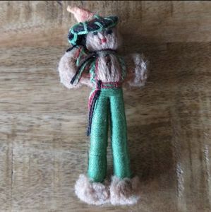 HARVEST DOLL PIN vintage figural brooch